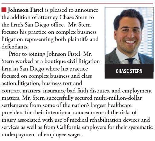 Picture of Chase Stern with excerpt from article