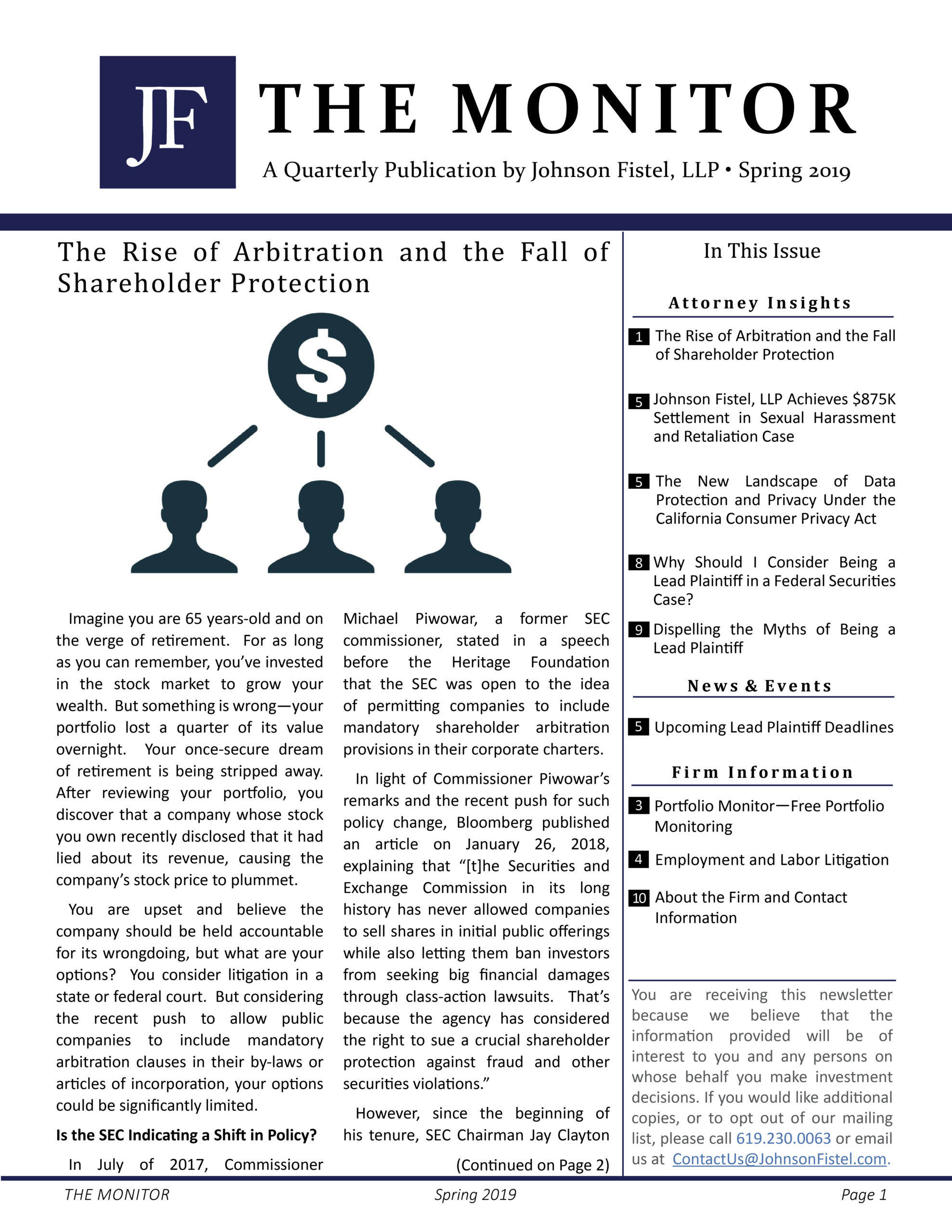 Spring 2019 The Monitor